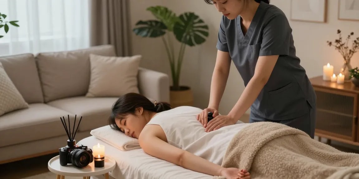 Experience premium 영등포출장마사지 in a serene home setting with a professional therapist.