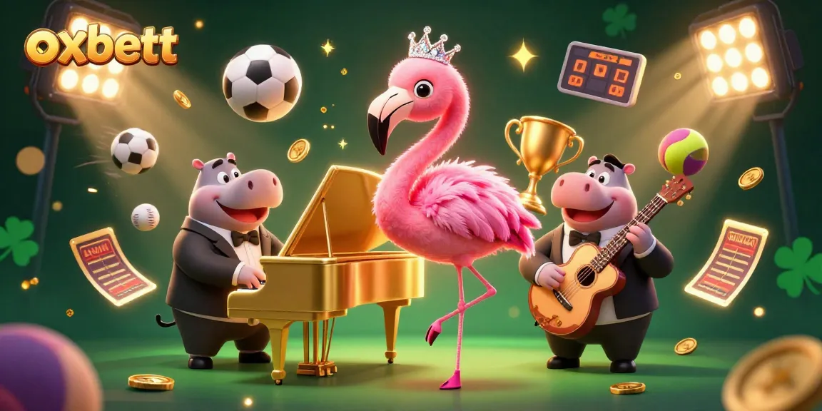 Experience the vibrant world of oxbett with a lively casino scene featuring unique characters and dynamic gambling elements.