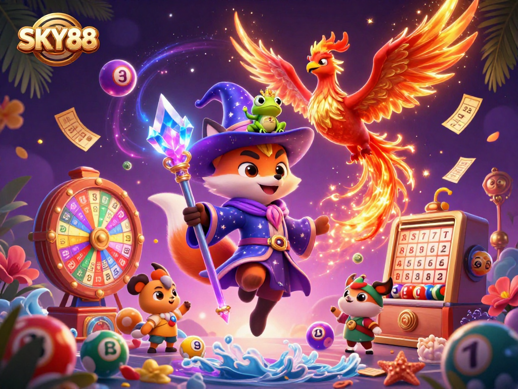 Engage with thrilling games at SKY88, featuring enchanting characters and dynamic lottery elements.