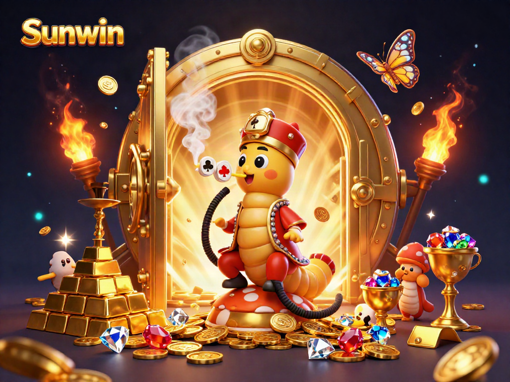 Experience the thrill of Sunwin with a dazzling poker master scene filled with vibrant, rich game elements.