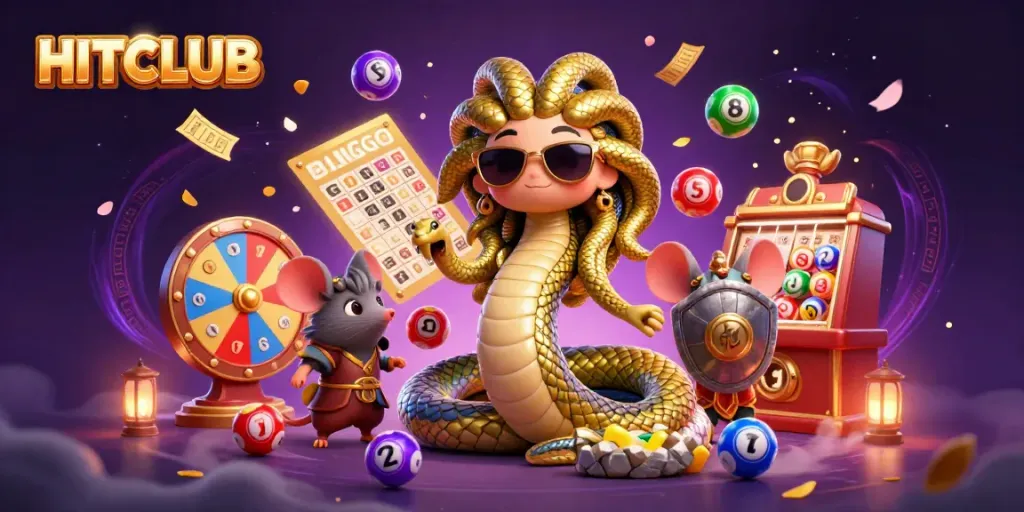 Engage with HITCLUB's dynamic gaming experience featuring vibrant lottery and casino elements.