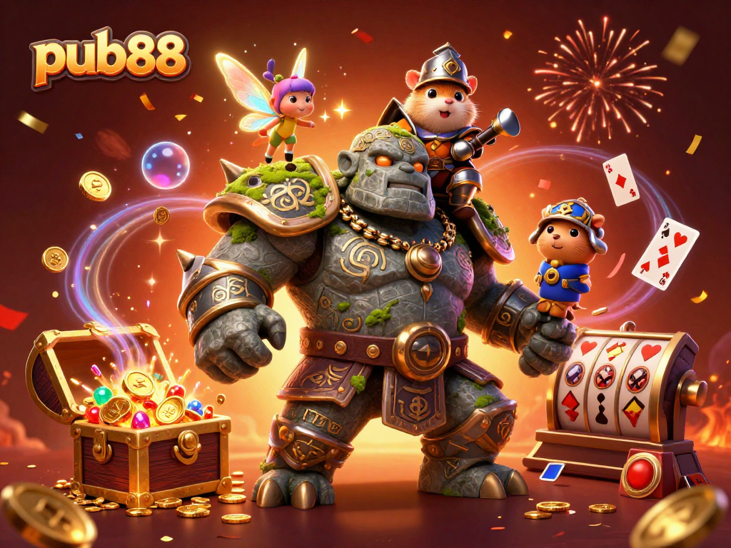 Experience the thrilling adventures at pub88 with immersive gaming scenes and vibrant characters.