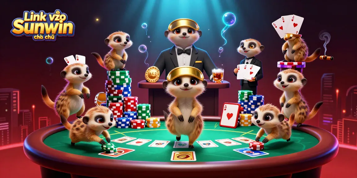 Experience the thrilling casino adventure with meerkats in "Link vào Sunwin chính thức" dynamic setting.