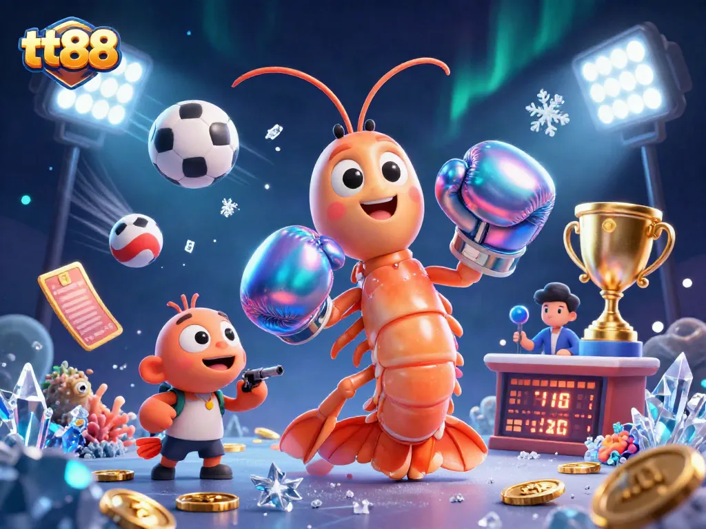 Engage in thrilling gaming action with tt88 as the mantis shrimp duo supports bets and winning strategies amidst dazzling sports elements.