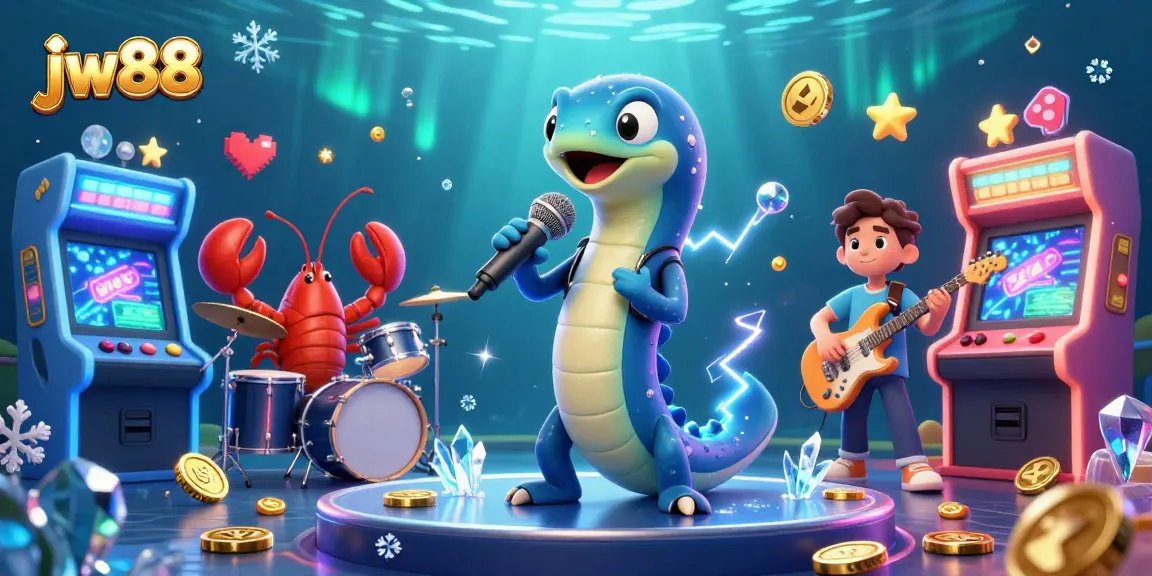 Experience the excitement of jw88 with a vibrant underwater casino performance featuring a DJ eel.