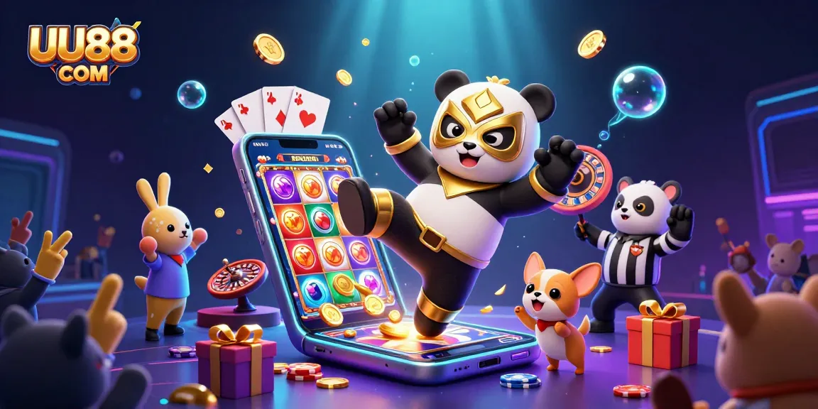Experience thrilling casino action at UU88 COM, featuring vibrant characters and dynamic gaming elements.
