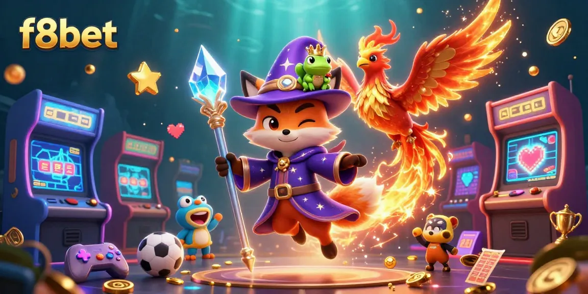Join the fun at f8bet for thrilling sports betting action in this vibrant 3D illustration.