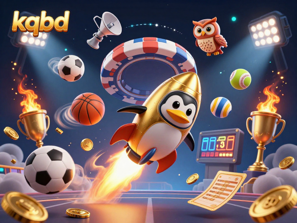 Experience real-time sports action with kqbd's dynamic soccer and casino-themed illustration.