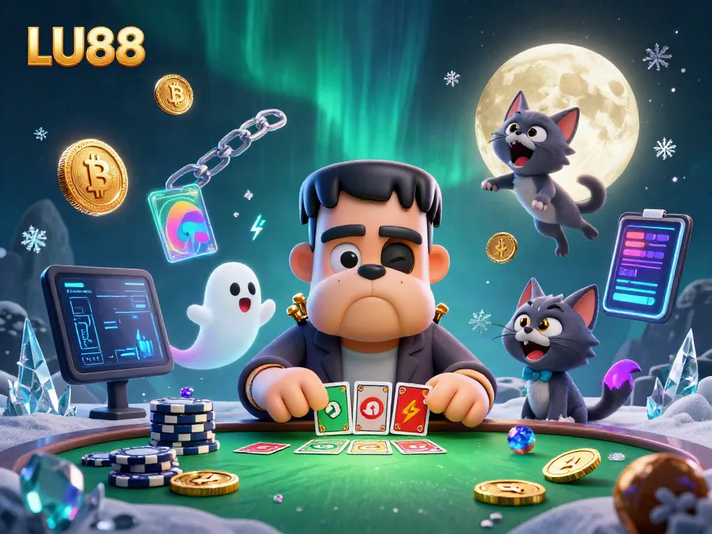 LU88 showcases a vibrant casino scene with a whimsical bulldog dealer, engaging gamers in a thrilling game of chance.