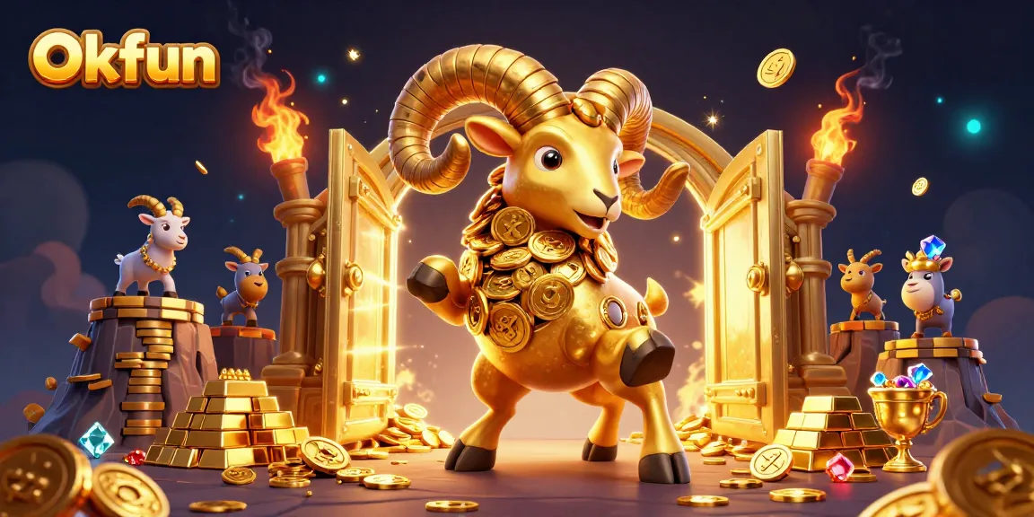 Experience exhilarating wins at Okfun casino with dynamic golden ram and treasures.