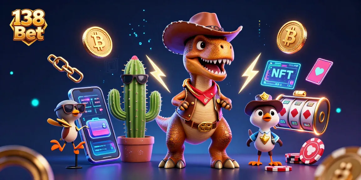 Experience the excitement of 138 Bet with vibrant casino-themed 3D characters in a rich, immersive scene.