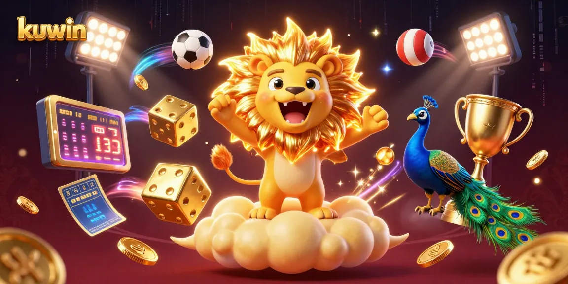 Experience winning strategies with kuwin in a vibrant 3D casino scene.