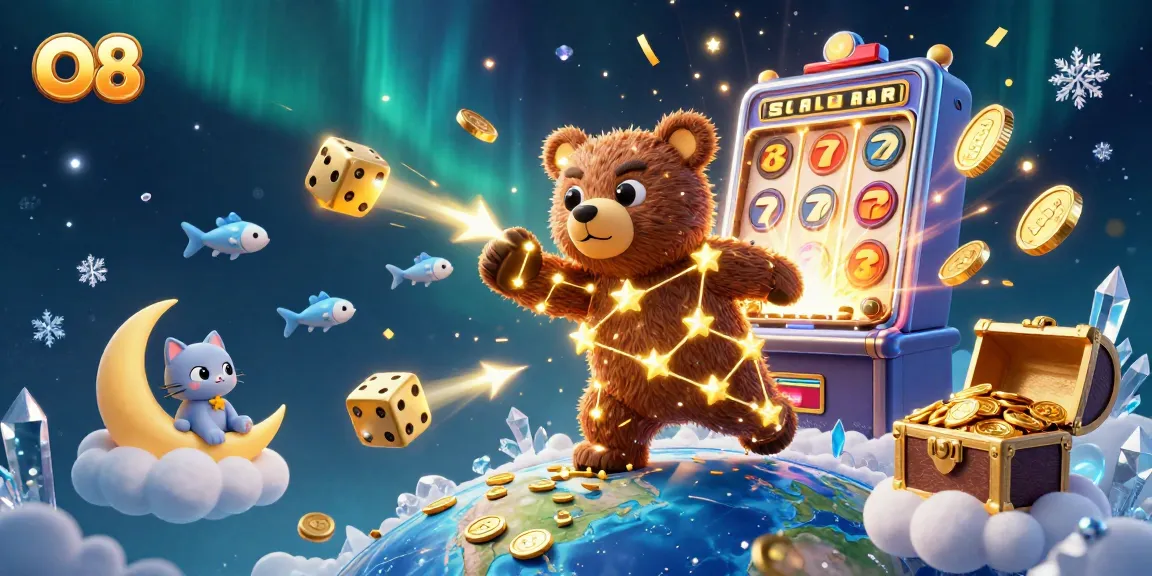 Experience the rich gaming atmosphere of O8 with vibrant casino elements and dynamic characters.