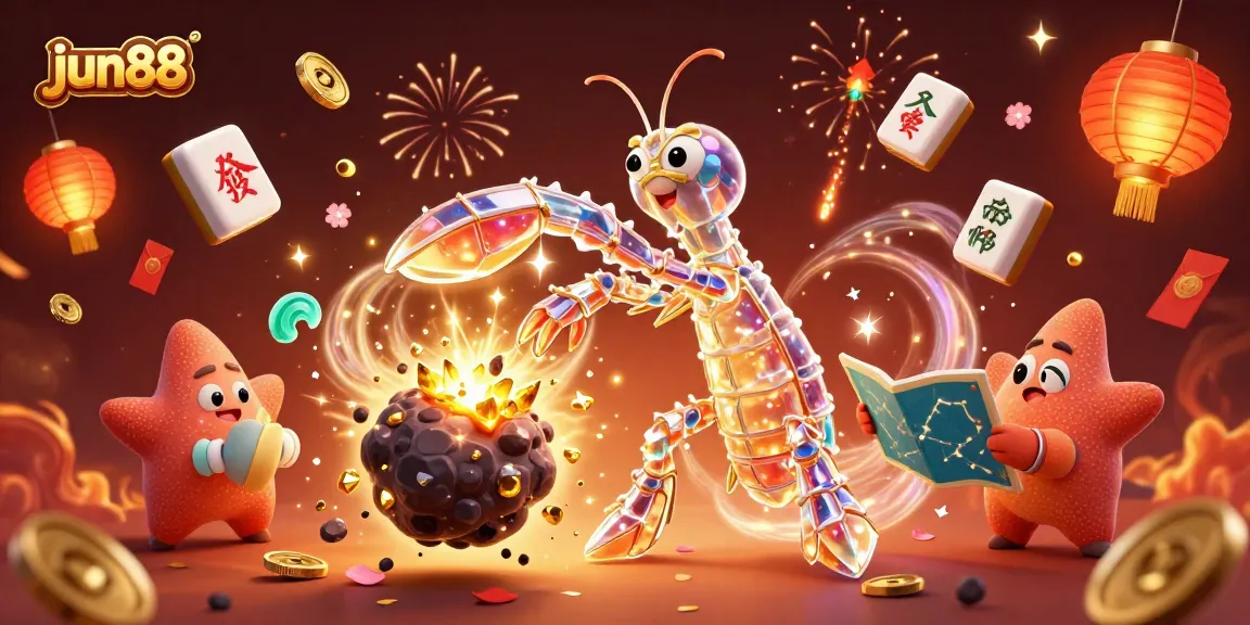 Experience thrilling gaming with jun88, featuring vibrant 3D illustrations of dynamic characters in action.