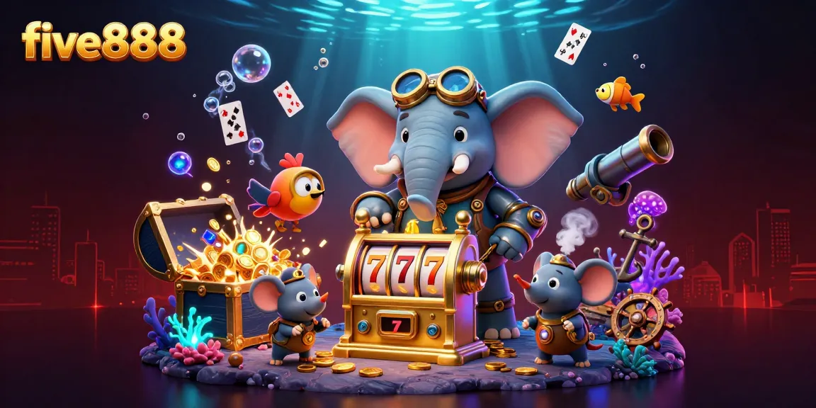 Experience casino thrills with the vibrant five888 slot machine, steampunk charm, and underwater treasures!