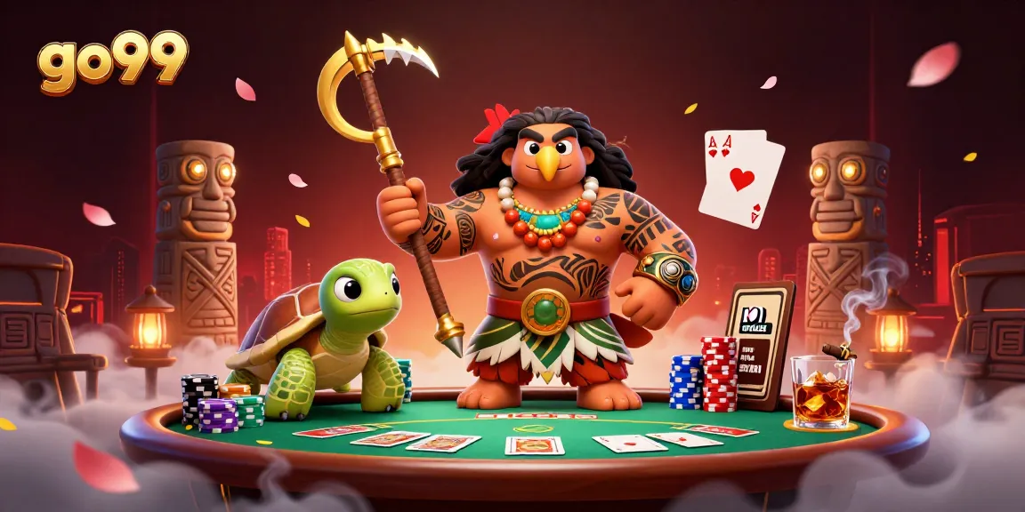 Experience electrifying gambling at go99 with a dynamic scene featuring vibrant poker elements and characters.
